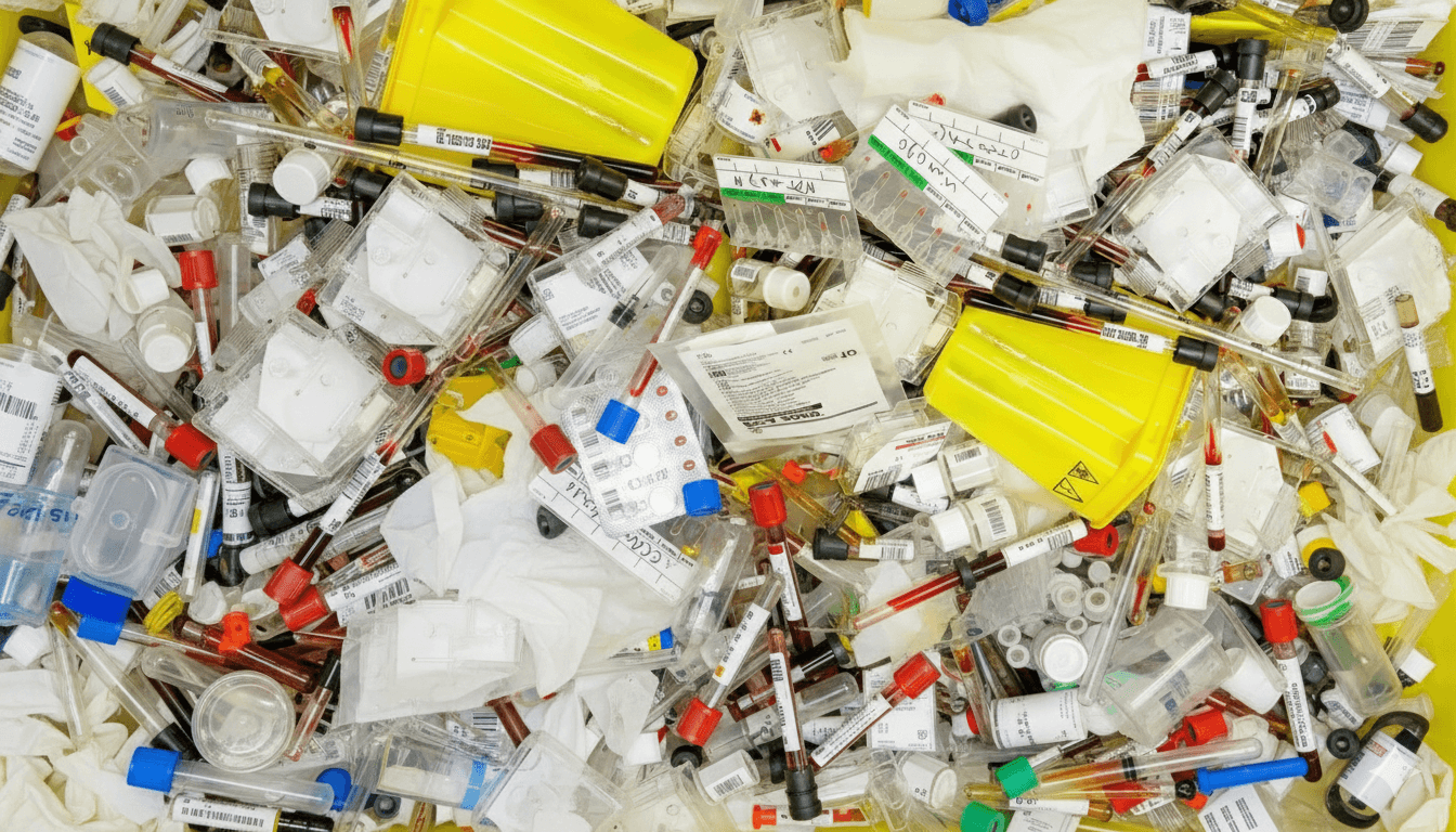 Medical waste background